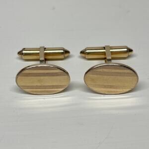 Krementz Gold Plated Oval Cufflinks